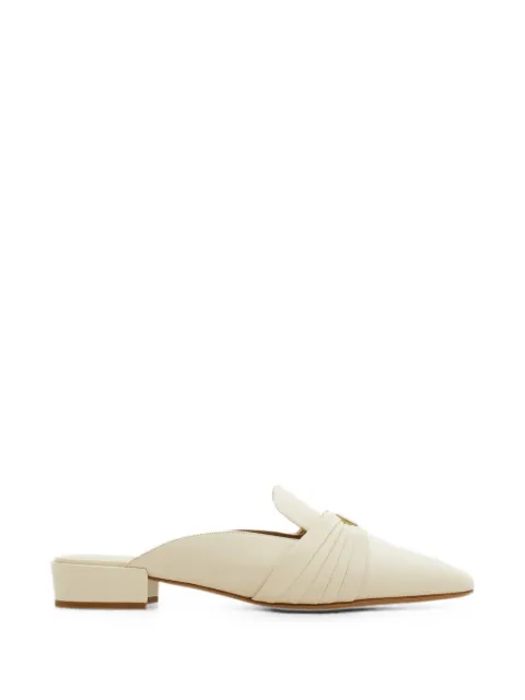 Ferragamo Gancini ornament mules White 796446