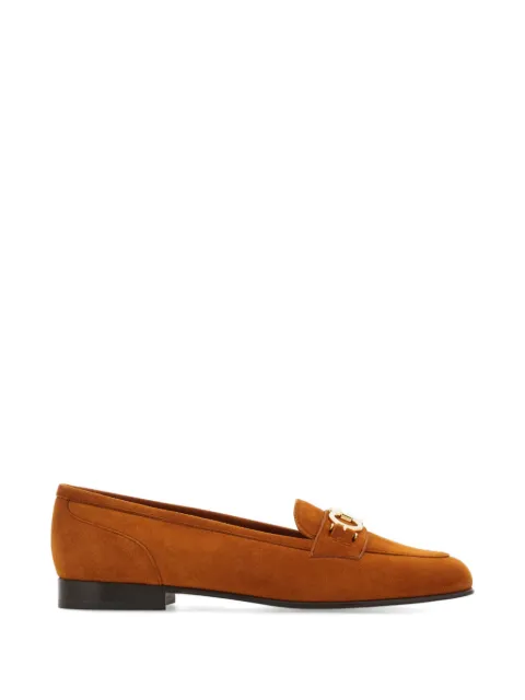 Ferragamo Gancini ornament moccasins Brown 793529