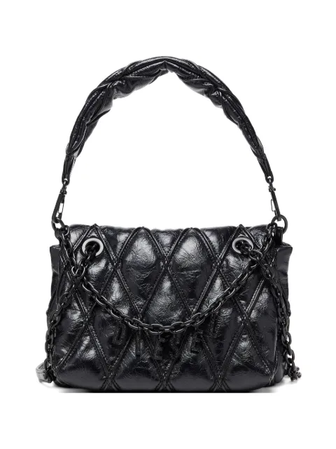 Diesel Charm-D diamond-quilted shoulder bag Black X10781P9070