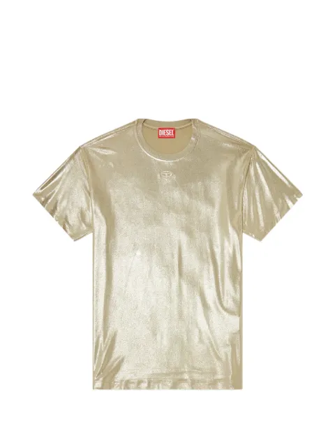 Diesel jersey T-shirt with metallic finish Gold A240760EGDQ