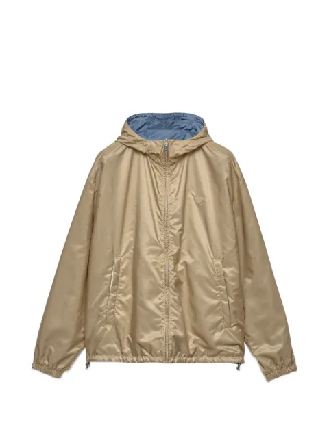 Prada reversible logo-plaque jacket Neutrals SGD108SOOO1WQ9