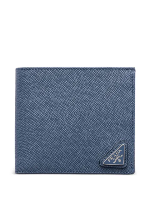 Prada Saffiano-leather wallet with coin purse Blue 2MO738QHH