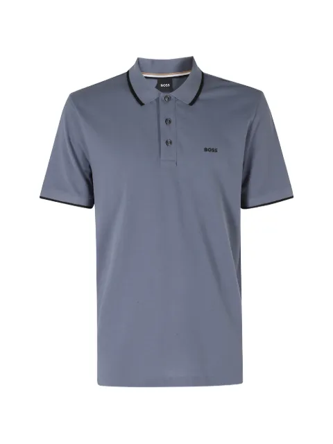BOSS Parlay 190 logo-print polo shirt Blue 50494697