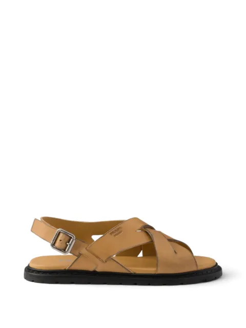 Prada antiqued leather sandals Neutrals 1X511OF010V69