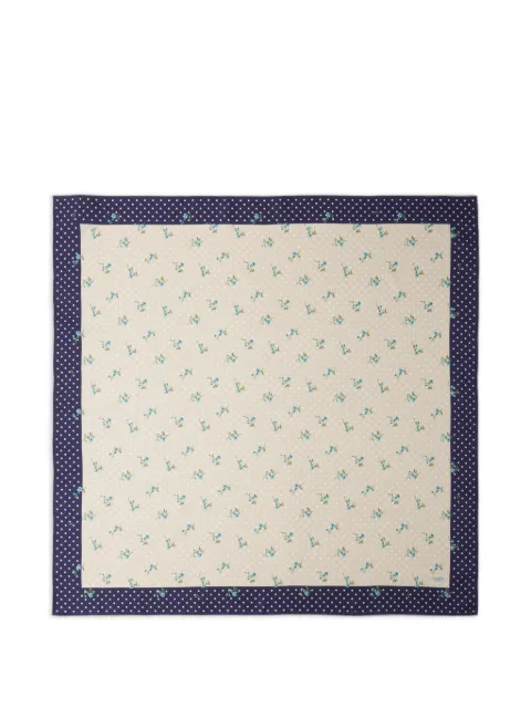 Prada printed silk twill scarf 90 Neutrals 1FF0012ZOV