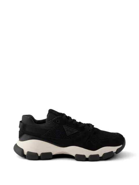 Prada logo-patch panelled sneakers Black 1E506OF0453KU1