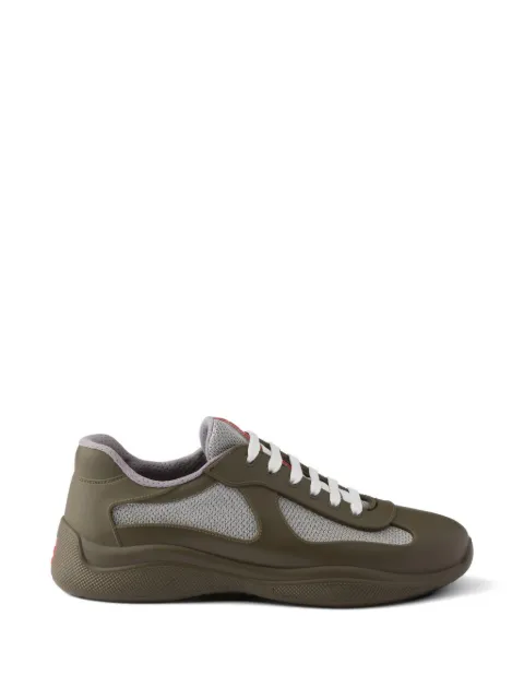 Prada America's cup soft rubber and bike fabric sneakers Green 4E6500F0253LLJ
