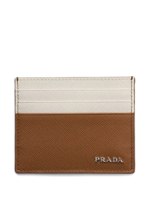 Prada Saffiano leather card holder Brown 2MC0252FPJ