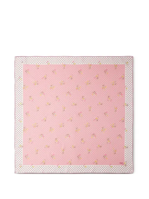 Prada printed silk twill scarf 90 Pink 1FF0012ZOW