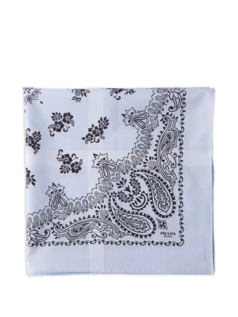 Prada printed batiste scarf Blue 2FF0412ZPV