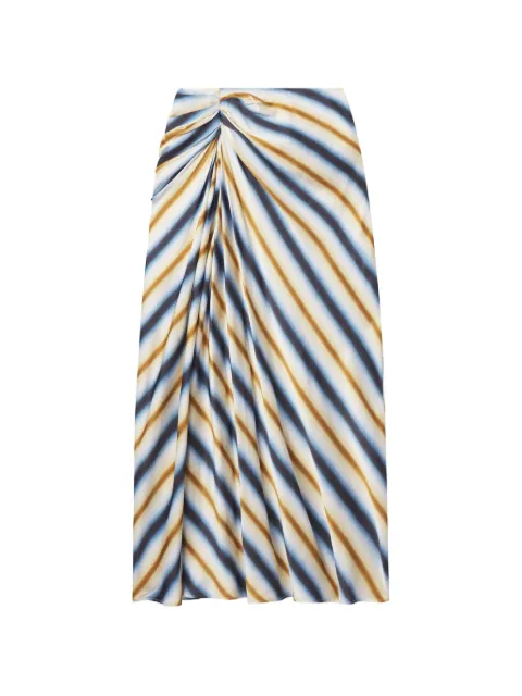 A.L.C. Jean ruched striped maxi skirt Neutrals 3SKRT00750