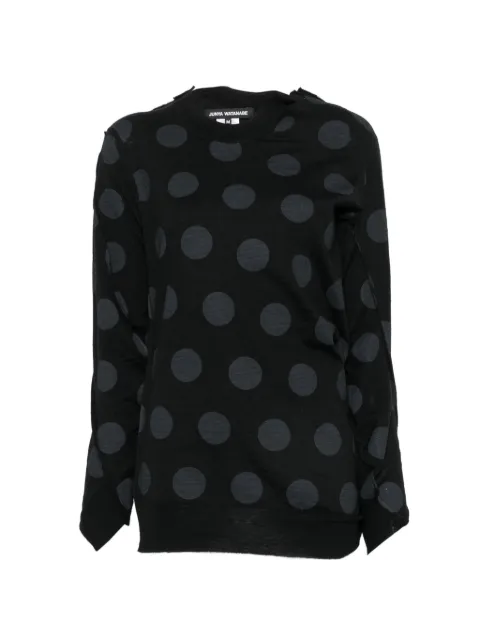 Junya Watanabe polka-dot sweater Black JQN019