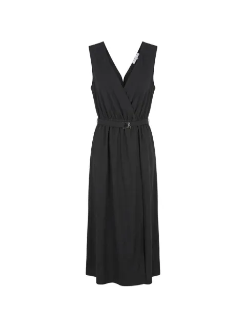 Patrizia Pepe belted wrap-design midi dress Black 2A3077A743