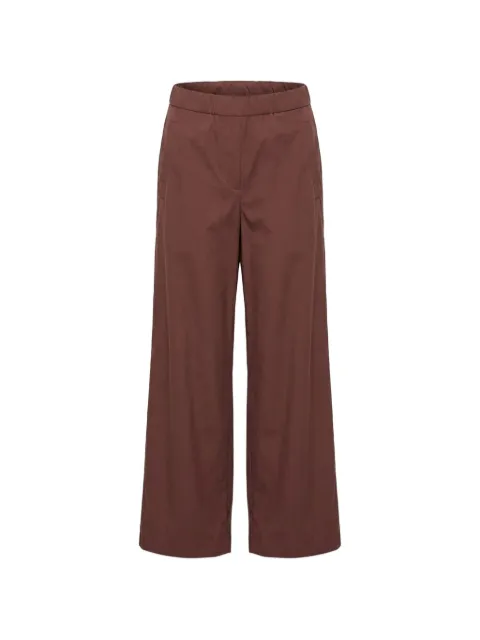 Patrizia Pepe straight-leg poplin trousers Brown 2P1750A743