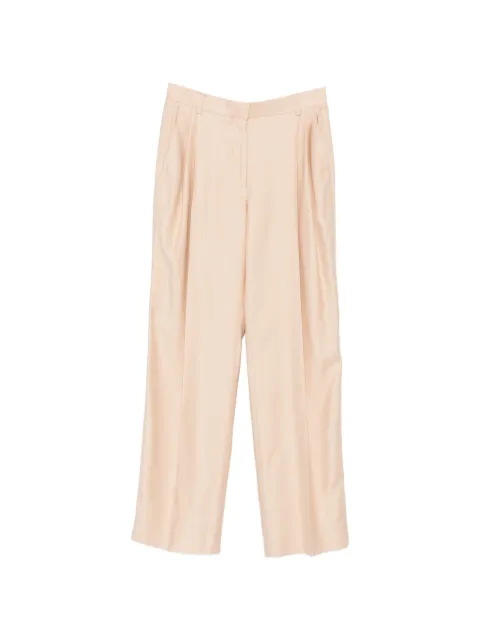 Stella McCartney textured lightweight straight trousers Neutrals 6440243HU356