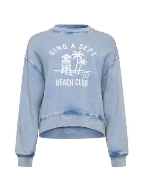 Cinq A Sept Beach Club graphic-print sweater Blue ZT515BQ7747ZULWH