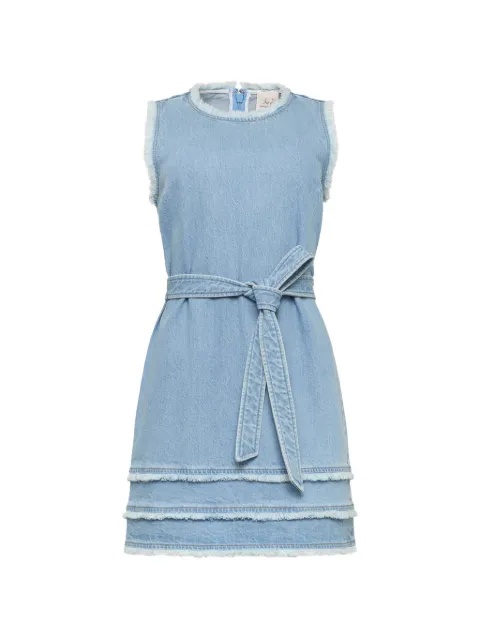 Cinq A Sept Mindie frayed-trim dress Blue ZD215611175Z