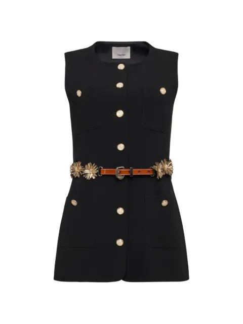 Cinq A Sept Sunflare belted vest Black ZV023A1319ZBKCHP