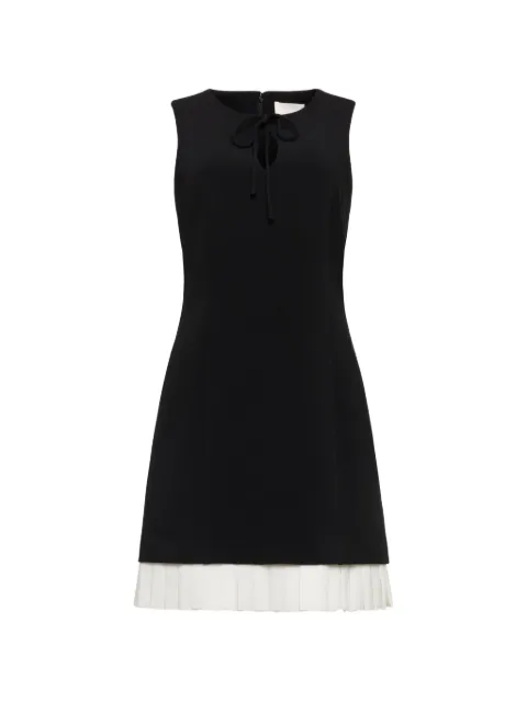 Cinq A Sept Deidra pleated-hem tie-neck dress Black ZD34241319Z