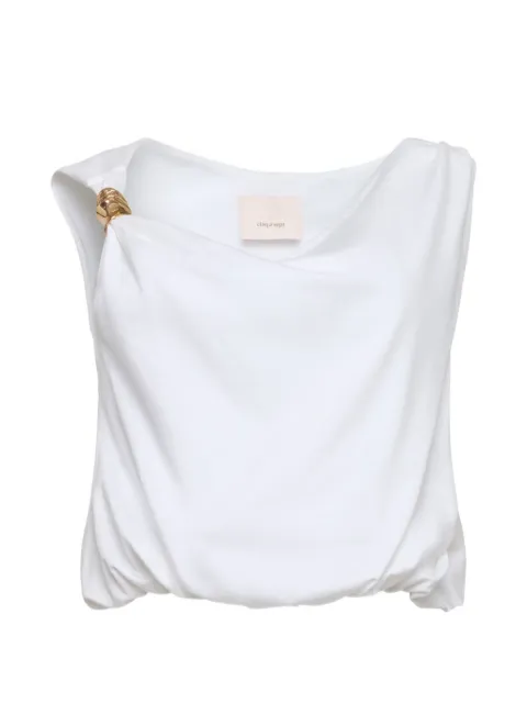 Cinq A Sept Darius draped blouse White ZT127110009ZWHT