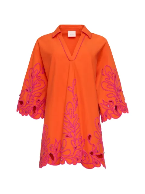 Cinq A Sept Arcia Paisley Bloom embroidered kaftan Orange ZD3421A7728ZBRCTA