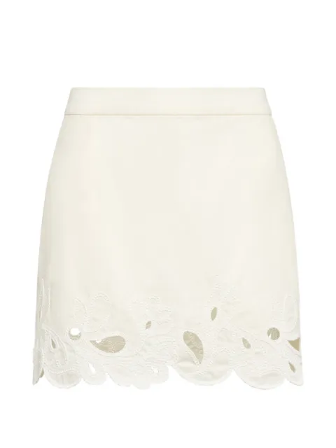 Cinq A Sept Bonnie Paisley Bloom embroidered skort Neutrals ZS692A7728Z