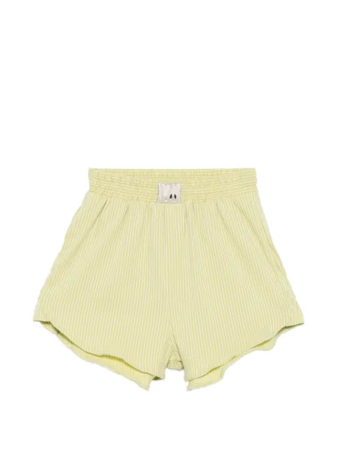 the M.. striped curved-hem shorts Green PRINCE102