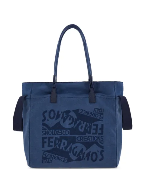 Ferragamo tote bag with logo Blue 793580