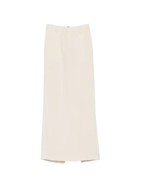Fabiana Filippi belt-loop rear-slit maxi skirt Neutrals GND276F821M139
