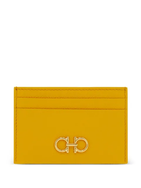 Ferragamo Gancini credit card holder Yellow 793389