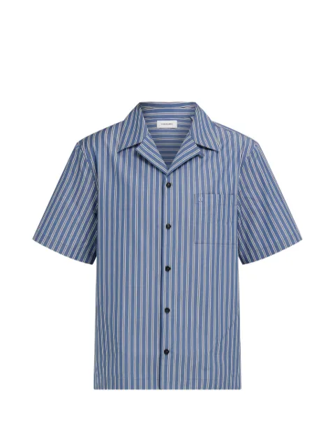 Ferragamo short sleeve popline shirt Blue 794280