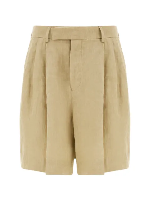 Ferragamo linen bermuda shorts Neutrals 793929