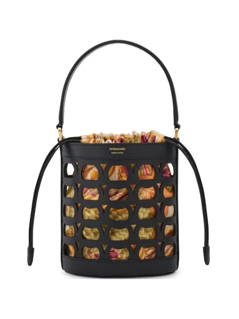 Ferragamo Gancini bucket bag (XS) Black 793624