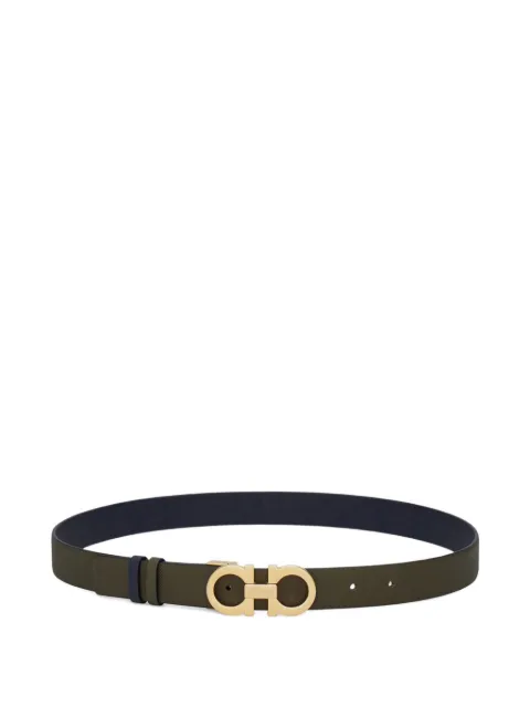 Ferragamo Gancini reversible and adjustable belt Green 796237