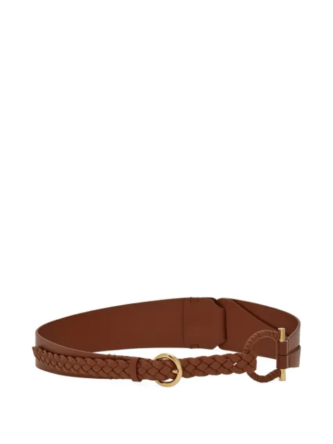 Ferragamo covered-Gancini fixed belt Brown 796215