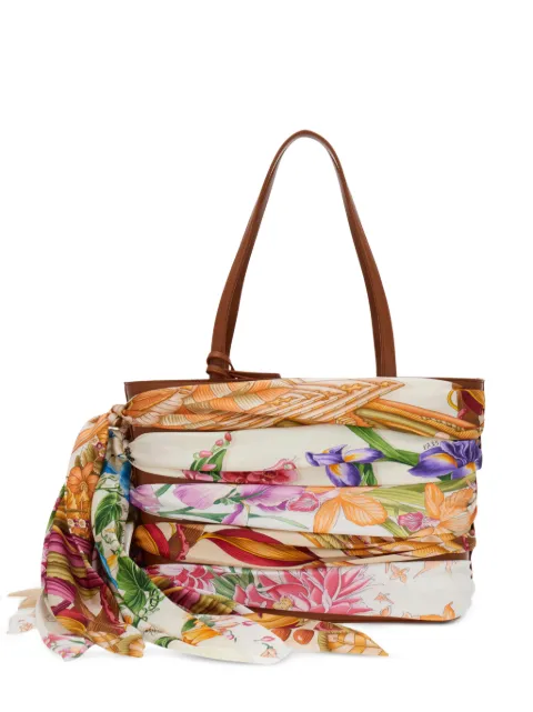 Ferragamo scarf-detail tote bag Neutrals 795264