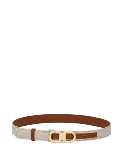 Ferragamo reversible and adjustable Gancini belt Neutrals 793817