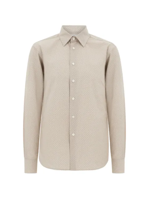 Ferragamo micro-patterned shirt Neutrals 793769
