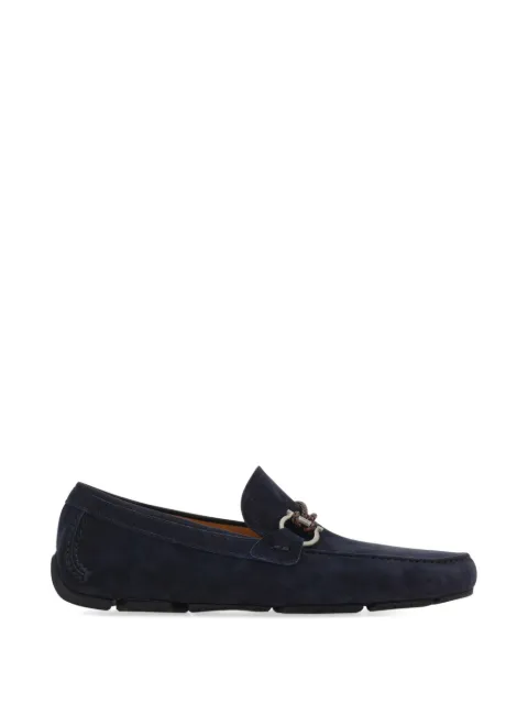 Ferragamo Gancini ornament driver loafers Blue 794908
