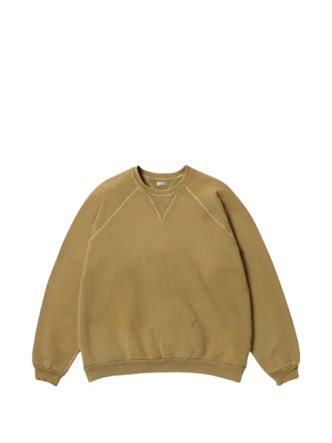 A.PRESSE raglan-sleeve crew-neck sweatshirt Gold 26SAP0517