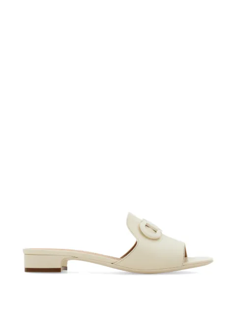Ferragamo Gancini ornament slides White 793674