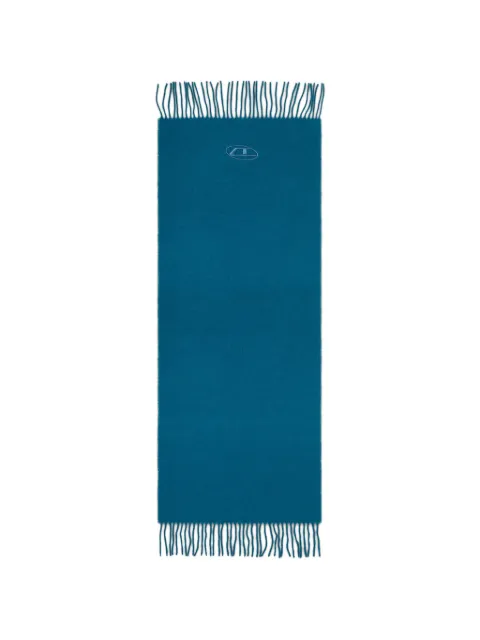 Diesel wool-blend scarf with fringed edges Blue A216790AKBL