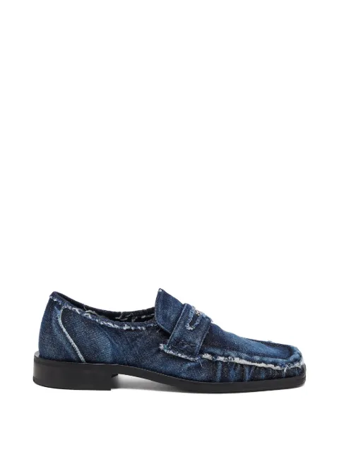 Diesel D-Amber distressed denim loafers Blue Y04002P7720T6067