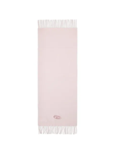 Diesel wool-blend scarf with fringed edges Pink A216790AKBL