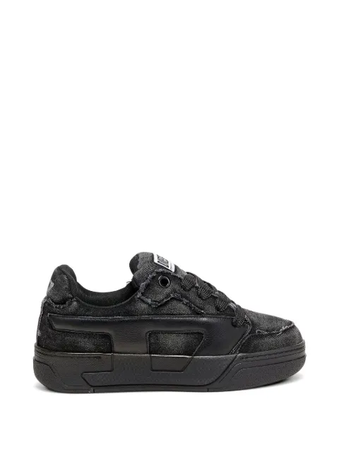 Diesel S-D-Ollie - sneakers in frayed denim and leather Black Y03796P7756
