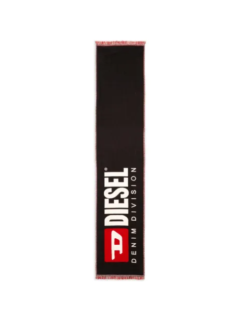Diesel Biscotto logo jacquard scarf Black A218230IHCC