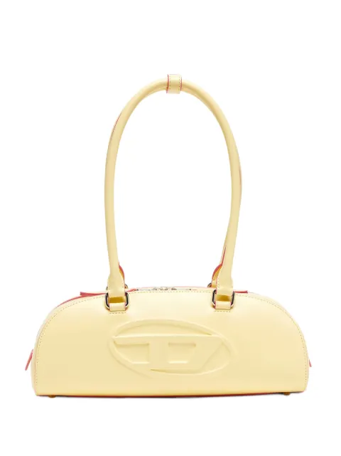 Diesel 1DR Dome elongated bowling bag in leather Yellow X10641P8279
