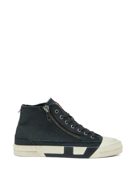 Diesel S-D-Verse frayed zip-up sneakers Black Y03895P8114
