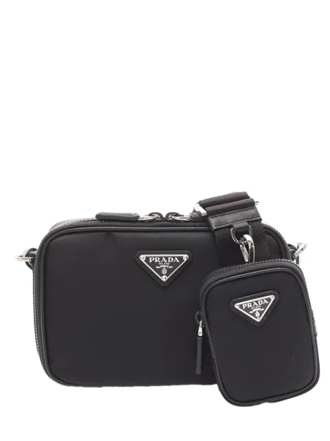 Prada Pre-Owned 2013-2026 Re Nylon and Saffiano Brique crossbody bag Black 6OC9R5F0JFUANEPD