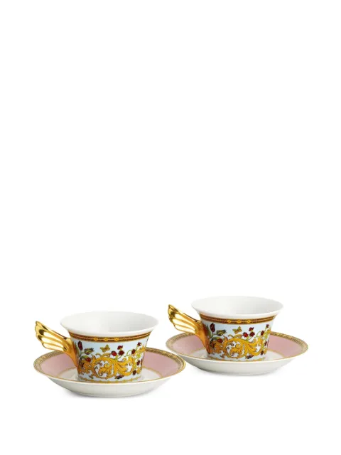 Versace Le Jardin de Versace Barocco tea cups (set of two) White 181930040960928206